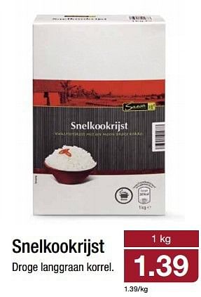 Aanbiedingen Snelkookrijst droge langgraan korrel - Huismerk - Aldi - Geldig van 16/07/2014 tot 22/07/2014 bij Aldi