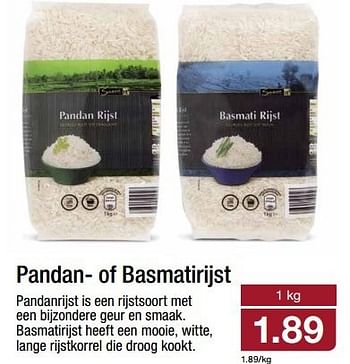 Aanbiedingen Pandan- of basmatirijst - Huismerk - Aldi - Geldig van 16/07/2014 tot 22/07/2014 bij Aldi