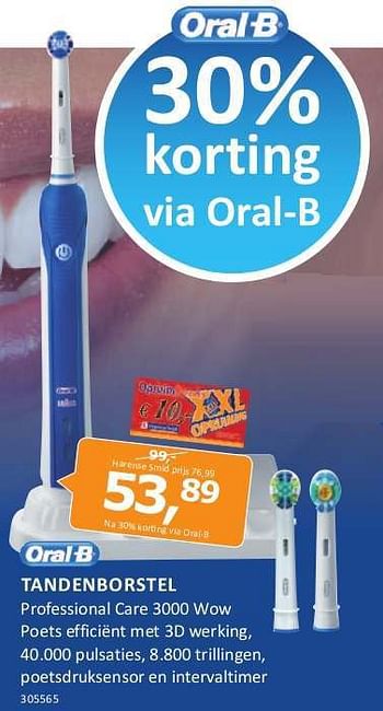 Aanbiedingen Oral-b tandenborstel - Oral-B - Geldig van 18/07/2014 tot 03/08/2014 bij De Harense Smid