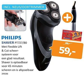 Aanbiedingen Philips shaver pt727-80 - Philips - Geldig van 18/07/2014 tot 03/08/2014 bij De Harense Smid