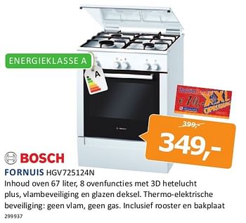 Aanbiedingen Bosch fornuis hgv725124n - Bosch - Geldig van 18/07/2014 tot 03/08/2014 bij De Harense Smid