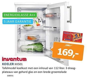 Aanbiedingen Inventum koeler kk501 - Inventum - Geldig van 18/07/2014 tot 03/08/2014 bij De Harense Smid
