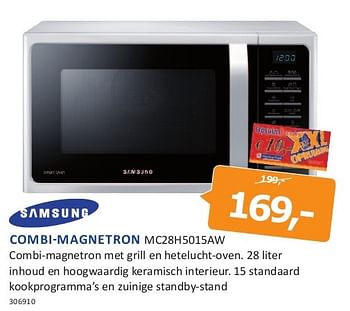 Aanbiedingen Samsung combi-magnetron mc28h5015aw - Samsung - Geldig van 18/07/2014 tot 03/08/2014 bij De Harense Smid