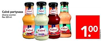 Aanbiedingen Calvé partysaus diverse soorten - Calve - Geldig van 20/07/2014 tot 26/07/2014 bij Deen Supermarkten