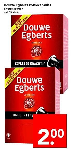 Aanbiedingen Douwe egberts koffiecapsules - Douwe Egberts - Geldig van 20/07/2014 tot 26/07/2014 bij Deen Supermarkten
