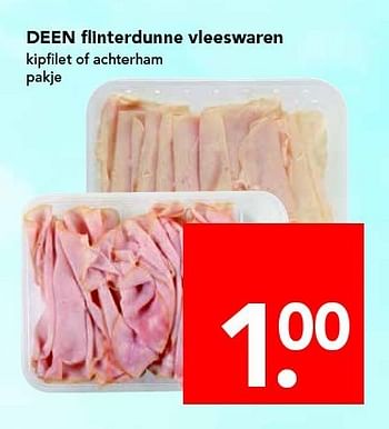 Aanbiedingen Deen fiinterdunne vleeswaren - Huismerk deen supermarkt - Geldig van 20/07/2014 tot 26/07/2014 bij Deen Supermarkten