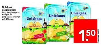 Aanbiedingen Uniekaas plakken kaas - Uniekaas - Geldig van 20/07/2014 tot 26/07/2014 bij Deen Supermarkten