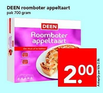 Aanbiedingen Deen roomboter appeltaart - Huismerk deen supermarkt - Geldig van 20/07/2014 tot 26/07/2014 bij Deen Supermarkten