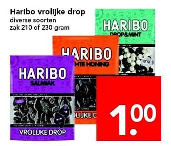 Aanbiedingen Haribo vrolijke drop - Haribo - Geldig van 20/07/2014 tot 26/07/2014 bij Deen Supermarkten