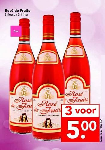 Aanbiedingen Rosé de fruits - Rosé wijnen - Geldig van 20/07/2014 tot 26/07/2014 bij Deen Supermarkten