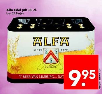 Aanbiedingen Alfa edel pils - Alfa - Geldig van 20/07/2014 tot 26/07/2014 bij Deen Supermarkten