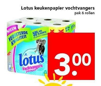Aanbiedingen Lotus keukenpapier vochtvangers - Lotus Nalys - Geldig van 20/07/2014 tot 26/07/2014 bij Deen Supermarkten