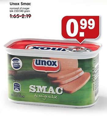 Aanbiedingen Unox smac - Unox - Geldig van 20/07/2014 tot 26/07/2014 bij Em-té