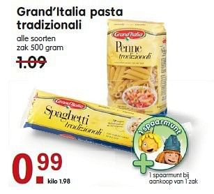 Aanbiedingen Grand`italia pasta tradizionali - grand’italia - Geldig van 20/07/2014 tot 26/07/2014 bij Em-té