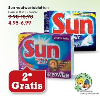 Aanbiedingen Sun vaatwastabletten - Sun - Geldig van 20/07/2014 tot 26/07/2014 bij Em-té