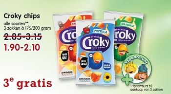 Aanbiedingen Croky chips - Croky - Geldig van 20/07/2014 tot 26/07/2014 bij Em-té