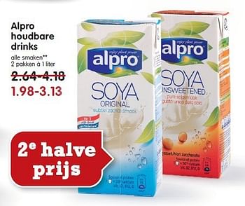 Aanbiedingen Alpro houdbare drinks - Alpro Soya - Geldig van 20/07/2014 tot 26/07/2014 bij Em-té