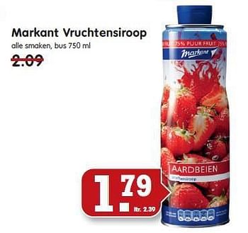 Aanbiedingen Markant vruchtensiroop - Markant - Geldig van 20/07/2014 tot 26/07/2014 bij Em-té