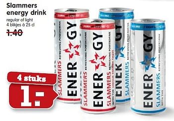 Aanbiedingen Slammers energy drink - Slammers - Geldig van 20/07/2014 tot 26/07/2014 bij Em-té