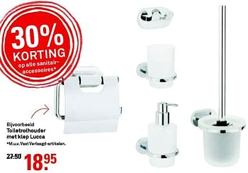 Aanbiedingen Bijvoorbeeld toiletrolhouder met klep lucca - Huismerk Karwei - Geldig van 20/07/2014 tot 26/07/2014 bij Karwei