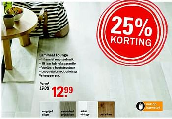 Aanbiedingen Laminaat lounge - Huismerk Karwei - Geldig van 20/07/2014 tot 26/07/2014 bij Karwei
