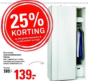 Aanbiedingen Bijvoorbeeld luxe zweefdeurkast verona - Huismerk Karwei - Geldig van 20/07/2014 tot 26/07/2014 bij Karwei