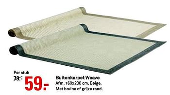 Aanbiedingen Buitenkarpet weave - Huismerk Karwei - Geldig van 20/07/2014 tot 26/07/2014 bij Karwei