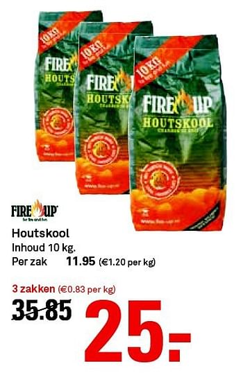 Aanbiedingen Houtskool - Fire up - Geldig van 20/07/2014 tot 26/07/2014 bij Karwei