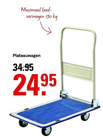 Aanbiedingen Plateauwagen - Huismerk Karwei - Geldig van 20/07/2014 tot 26/07/2014 bij Karwei