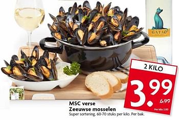 Aanbiedingen Msc verse zeeuwse mosselen - Huismerk - Deka Markt - Geldig van 20/07/2014 tot 26/07/2014 bij Deka Markt