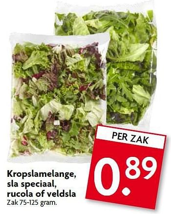 Aanbiedingen Kropslamelange, sla speciaal, rucola of veldsla - Huismerk - Deka Markt - Geldig van 20/07/2014 tot 26/07/2014 bij Deka Markt