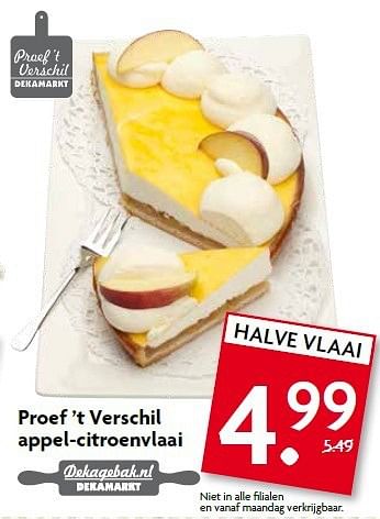 Aanbiedingen Proef `t verschil appel-citroenvlaai - Huismerk - Deka Markt - Geldig van 20/07/2014 tot 26/07/2014 bij Deka Markt