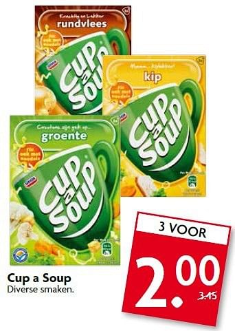 Aanbiedingen Cup a soup - Unox - Geldig van 20/07/2014 tot 26/07/2014 bij Deka Markt