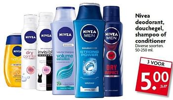 Aanbiedingen Nivea deodorant, douchegel, shampoo of conditioner - Nivea - Geldig van 20/07/2014 tot 26/07/2014 bij Deka Markt