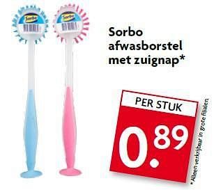Aanbiedingen Sorbo afwasborstel met zuignap - Sorbo - Geldig van 20/07/2014 tot 26/07/2014 bij Deka Markt