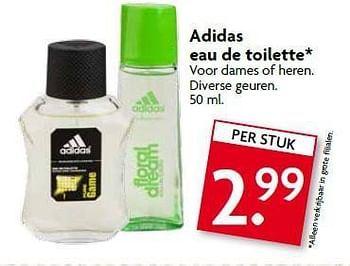 Aanbiedingen Adidas eau de toilette - Adidas - Geldig van 20/07/2014 tot 26/07/2014 bij Deka Markt