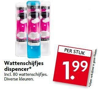 Aanbiedingen Wattenschijfjes dispencer - Huismerk - Deka Markt - Geldig van 20/07/2014 tot 26/07/2014 bij Deka Markt