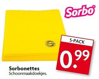 Aanbiedingen Sorbonettes - Sorbo - Geldig van 20/07/2014 tot 26/07/2014 bij Deka Markt