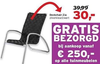 Aanbiedingen Deckchair zia - Huismerk - Leen Bakker - Geldig van 20/07/2014 tot 02/08/2014 bij Leen Bakker