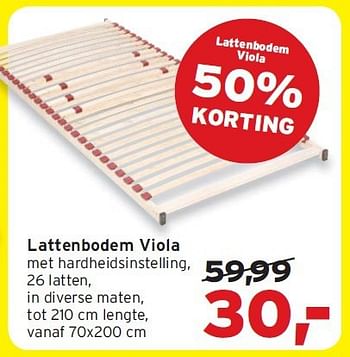 Aanbiedingen Lattenbodem viola - Huismerk - Leen Bakker - Geldig van 20/07/2014 tot 02/08/2014 bij Leen Bakker
