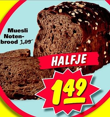 Aanbiedingen Muesli notenbrood - Huismerk - Nettorama - Geldig van 21/07/2014 tot 21/07/2014 bij Nettorama