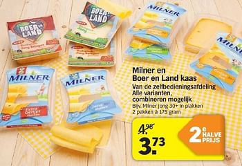 Aanbiedingen Milner en boer en land kaas - Milner - Geldig van 21/07/2014 tot 27/07/2014 bij Albert Heijn