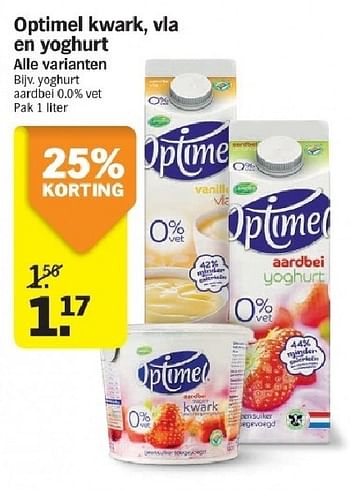 Aanbiedingen Optimel kwark vla en yoghurt - Optimel - Geldig van 21/07/2014 tot 27/07/2014 bij Albert Heijn