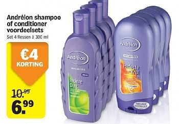 Aanbiedingen Andrélon shampoo of conditioner voordeelsets - Andrelon - Geldig van 21/07/2014 tot 27/07/2014 bij Albert Heijn