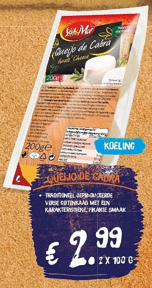 Aanbiedingen • traditioneel geproduceerde verse geitenkaas met een karakteristieke, pikante smaak - Sol &amp; Mar - Geldig van 21/07/2014 tot 27/07/2014 bij Lidl