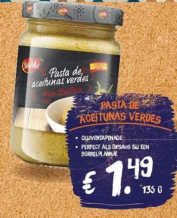 Aanbiedingen Pasta de aceitunas verdes olijventapenade - Sol &amp; Mar - Geldig van 21/07/2014 tot 27/07/2014 bij Lidl