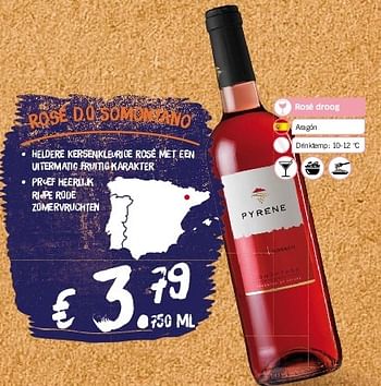 Aanbiedingen Rosé d.o somontano - Rosé wijnen - Geldig van 21/07/2014 tot 27/07/2014 bij Lidl
