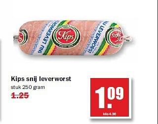 Aanbiedingen Kips snij leverworst - Kips - Geldig van 21/07/2014 tot 26/07/2014 bij MCD Supermarkten
