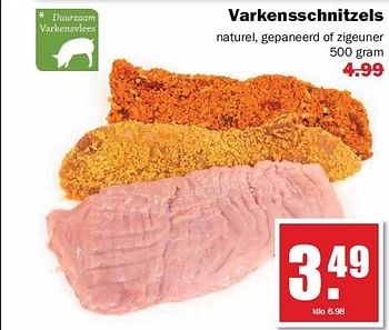 Aanbiedingen Varkensschnitzels - Huismerk - MCD Supermarkten - Geldig van 21/07/2014 tot 26/07/2014 bij MCD Supermarkten