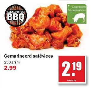 Aanbiedingen Gemarineerd satévlees - Huismerk - MCD Supermarkten - Geldig van 21/07/2014 tot 26/07/2014 bij MCD Supermarkten